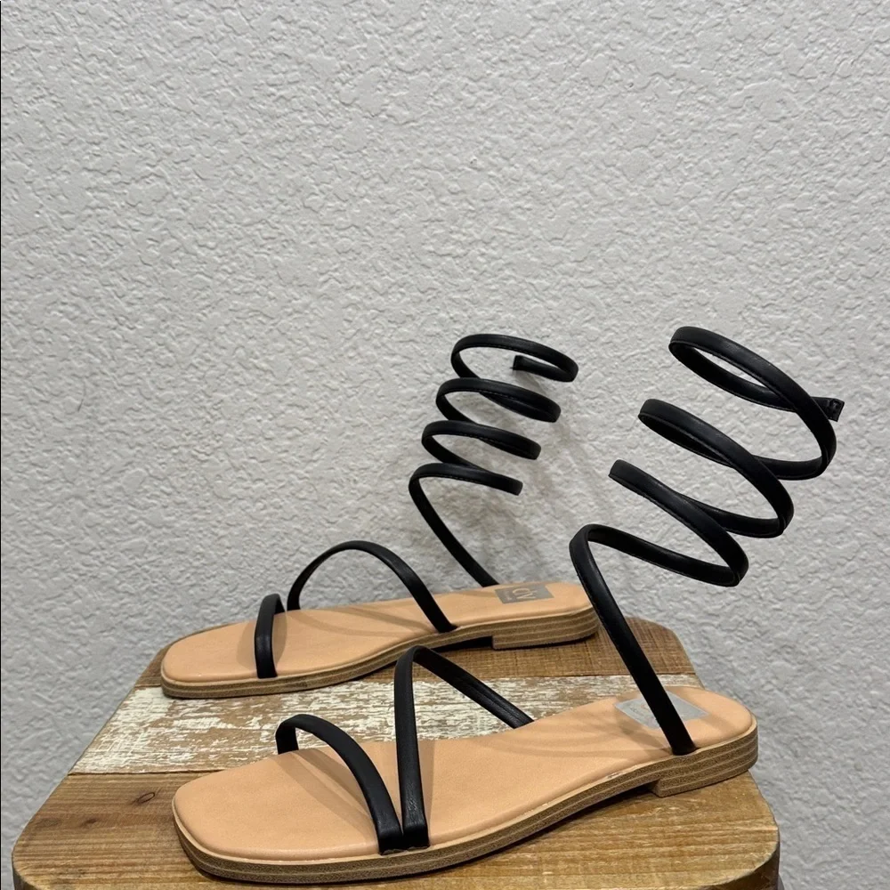 Dolce Vita Malone Black Gladiator Coil Sandals Size 7.5